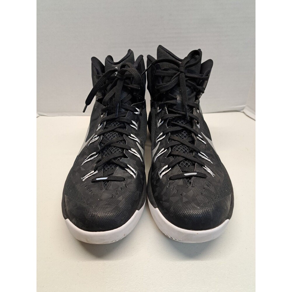 NIKE HYPERDUNK 2014 TB Black Metallic Silver White MEN'S 12